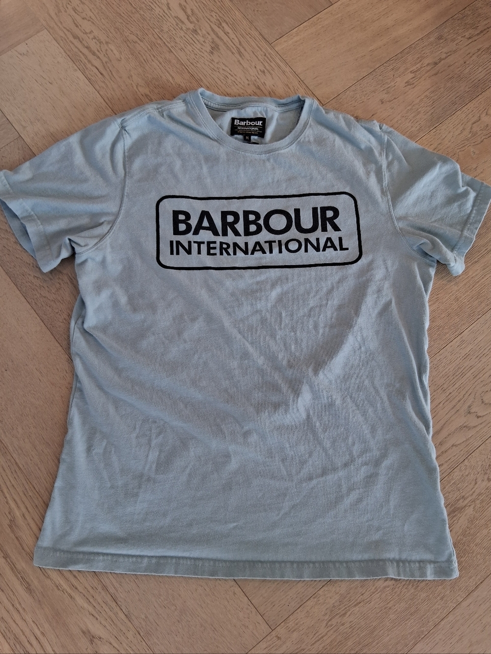 Barbour International Large Chest Ligo T Shirt. Made In Portugal